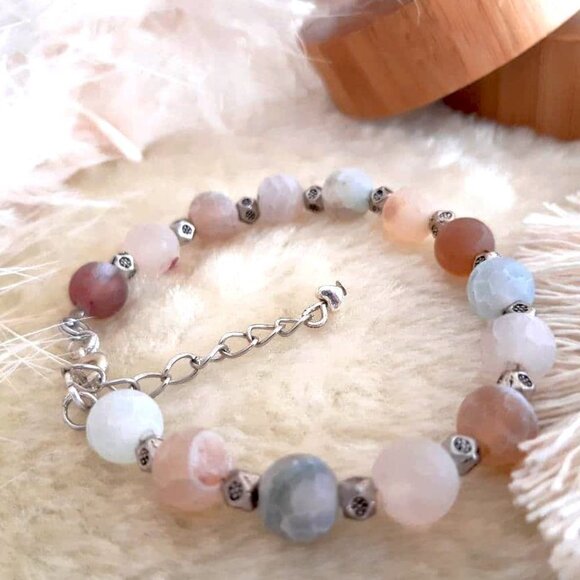 2/70🐞NWT Unique Boho Artisan handcrafted gemstones amazonite handmade Bracelet - Picture 7 of 16